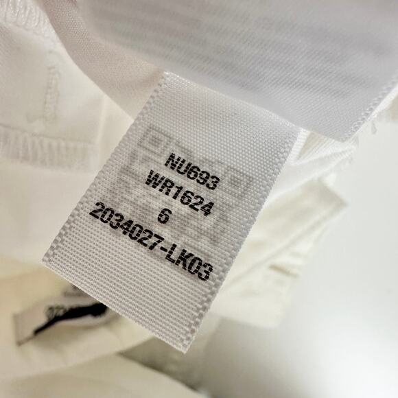 Madewell The Barrel Leg Utility Pant Garment Dyed Twill White Cargo US 6 NWT - Picture 10 of 14